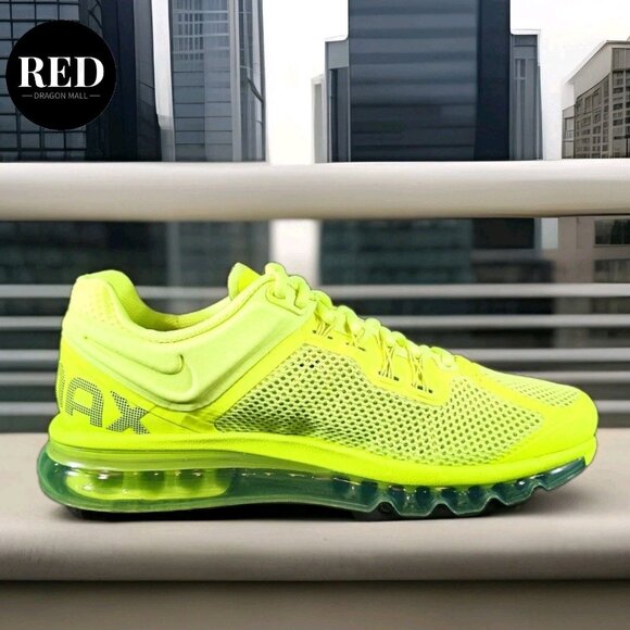 Nike Air Max 2013 Volt Yellow Black Shoes HF3660-700 - Men's Size 8.5 - Picture 11 of 14